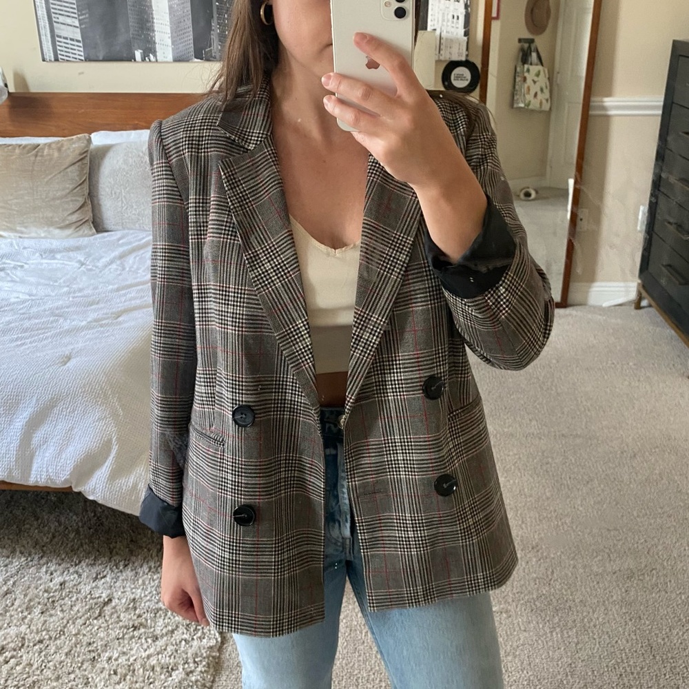 Women’s Plaid Blazer
